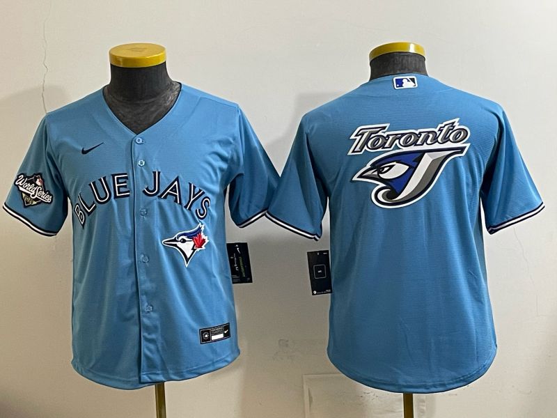 Youth 2025 Nike Toronto Blue Jays Blank Light Blue Game MLB Jersey 04->youth mlb jersey->Youth Jersey